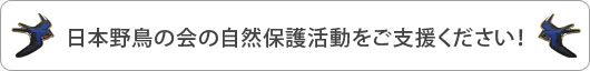 日本野鳥の会の自然保護活動をご支援ください