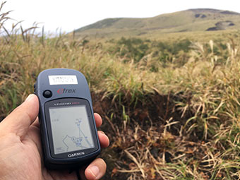 GPSの記録をたどって生息環境を確認